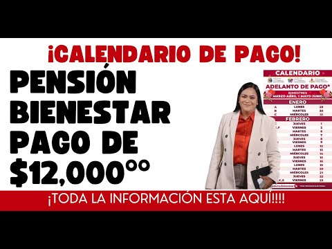 CALENDARIO PAGO PENSIÓN BIENESTAR 2024. ADULTOS, MADRES, DISCAPACIDAD ...