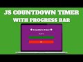 Countdown Timer With Progress Bar||HTML CSS Javascript Tutorial || HTML CSS Javascript Mini Project