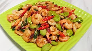 Coba Masak Udang dengan Pete Langsung Ketagihan | Udang Pete Sos Tiram