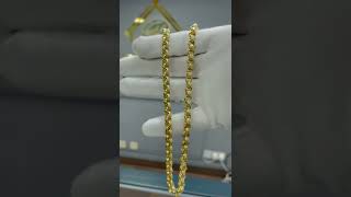 9ct Yellow Gold gemstone belcher chain 20” 7mm code: c20288