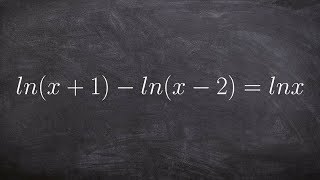 Solving a natural logarithmic equation using quadratic formula