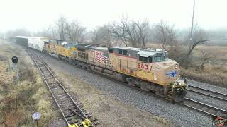 UNION PACIFIC RAIL YARD AND OTIS JUNCTION ACTION! ORIGINAL MAIN LINE WITH DRONE VIEWS!