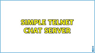 Simple Telnet chat server