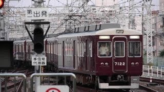 阪急電鉄 7000系 7022F 西宮車庫入庫 20100919