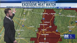 Excessive heat watch with heat Index could feel like 105 degrees or more