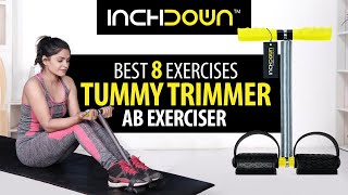7 BEST TUMMY TRIMMER AB EXERCISE for MEN and WOMEN | How to LOSE WEIGHT FAST AT HOME | INCHDOWN
