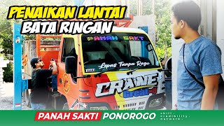 Penaikan Lantai Bata Ringan menggunakan Truk Crane Panah Sakti ❗️❗️❗️