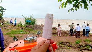 Sopheakmit Waterfall \u0026 Drink Coconut at Kratie Province | Travel around Cambodia