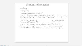 Steps for solving the Diffusion equation
