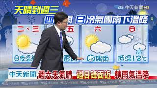 20200210中天新聞　【氣象】晴朗天氣到週三　早晚冷　騎車保暖