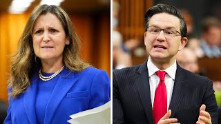 WATCH: Chrystia Freeland, Pierre Poilievre battle over inflation in Canada