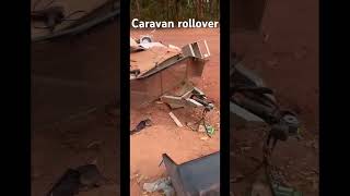 Caravan rollover on #pdr  to #capeyork #caravan #crash