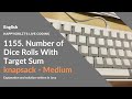 LeetCode 1155. Number of Dice Rolls With Target Sum Explanation and Solution