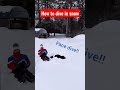 Hilarious diving in the snow| watch 'till the  end #shorts #funny #funnyvideo #foryou