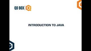 Introduction to Java | QO-BOX