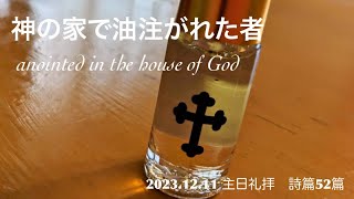 2023年12月10日 主日礼拝  栄シャローム福音教会 #詩篇 52篇『神の家で油注がれた者 ‒ anointed in the house of God.』小山英児牧師