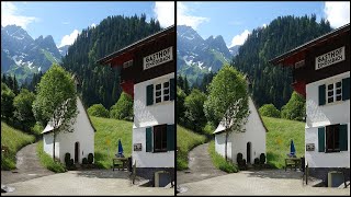 Einödsbach - hiking to the southernmost settlement in Germany -  Allgäu Alps - 4K 3D slide show hsbs