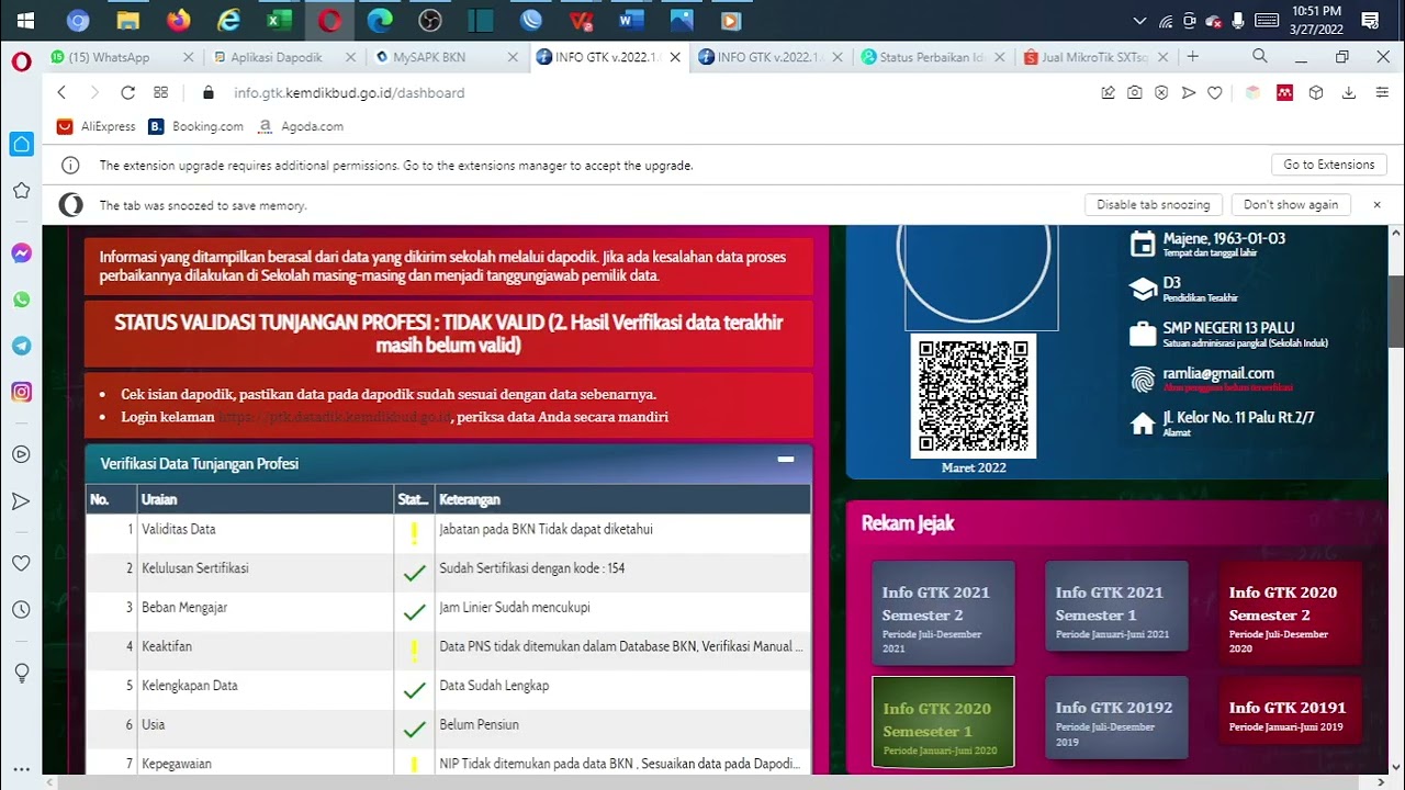 Cara Jitu Jika Info Gtk Tetap Invalid Dikarenakan Data Tidak Ditemukan ...