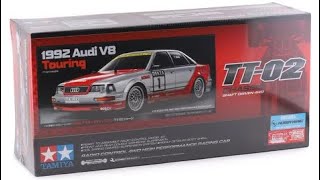 UNBOXING Tamiya 1992 AUDI v8 Touring 1/10 scale 58699