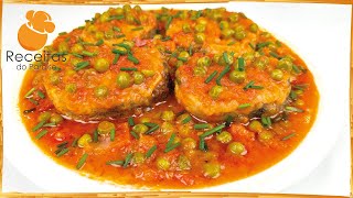 HAKE WITH TOMATO AND PEA (if you try this recipe, you'll want more) |🍎Receitas do Paraíso