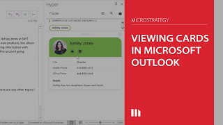 Viewing HyperIntelligence Cards in Microsoft Outlook