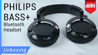 Philips Bass+ Over Ear Bluetooth Headphones Unboxing