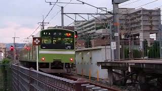 201系ND615編成普通王寺行き久宝寺駅発車