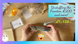 My first £1,000 unstuffing and condensing! | UK Cash Stuffing | Debt Journey | Budgeting