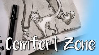 How to Draw Outside Your Comfort Zone & Ink Speedpaint
