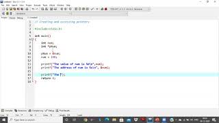 Create, Initialize, Assign and Access Pointers