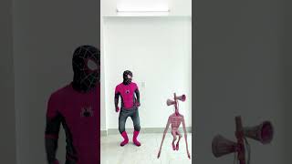 Dum tek dance with Spiderman and Siren Head|Change color😎 #funny #trending #viral #spiderman #shorts