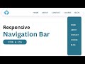 Responsive Navbar using HTML CSS and JavaScript