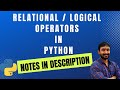 What are Logical Operators in Python | What are Relational Operators in Python
