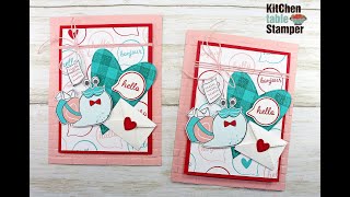 Stampin' Up! Snail Mail Fun Fold Card Tutorial with Kitchen Table Stamper