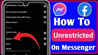 How To Unrestrict on Messenger || New Update 2022 || Restrict And Unrestricted in Messenger