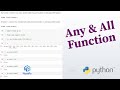 Python Numpy Tutorial - 16 ... Any & All Function
