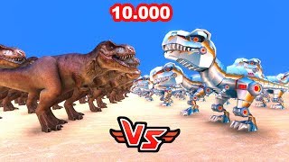 10.000 ROBOT DİNOZOR VS 10.000 T-REX 😱 - Süper Kahramanlar