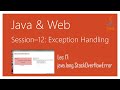 Exception Handling in Java #17 | Readymade Exception Classes #2 | java.lang.StackOverflowError