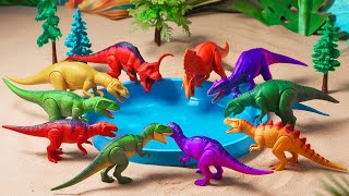 Unboxing Moro Dino JurassicWorld Colorful Sound \u0026 Light Dinosaurs for Hire Triceratops Deinonychus