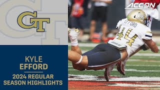 Kyle Efford 2024 Regular Season Highlights | Georgia Tech LB