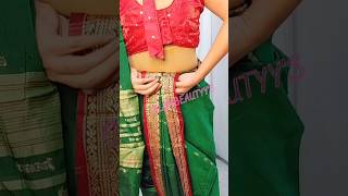 nauvari style saree draping | #saree #glambeautyy #dhotistylesaree #nauvarisaree