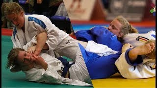 柔道 タップさせて 落ちたくない 女子選手のきつ い絞め技 絞め技 Women S Judo Choke Out