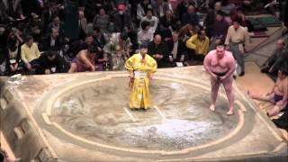 臥牙丸 vs 貴ノ岩 2015大相撲一月場所7日目 Gagamaru vs Takanoiwa SUMO