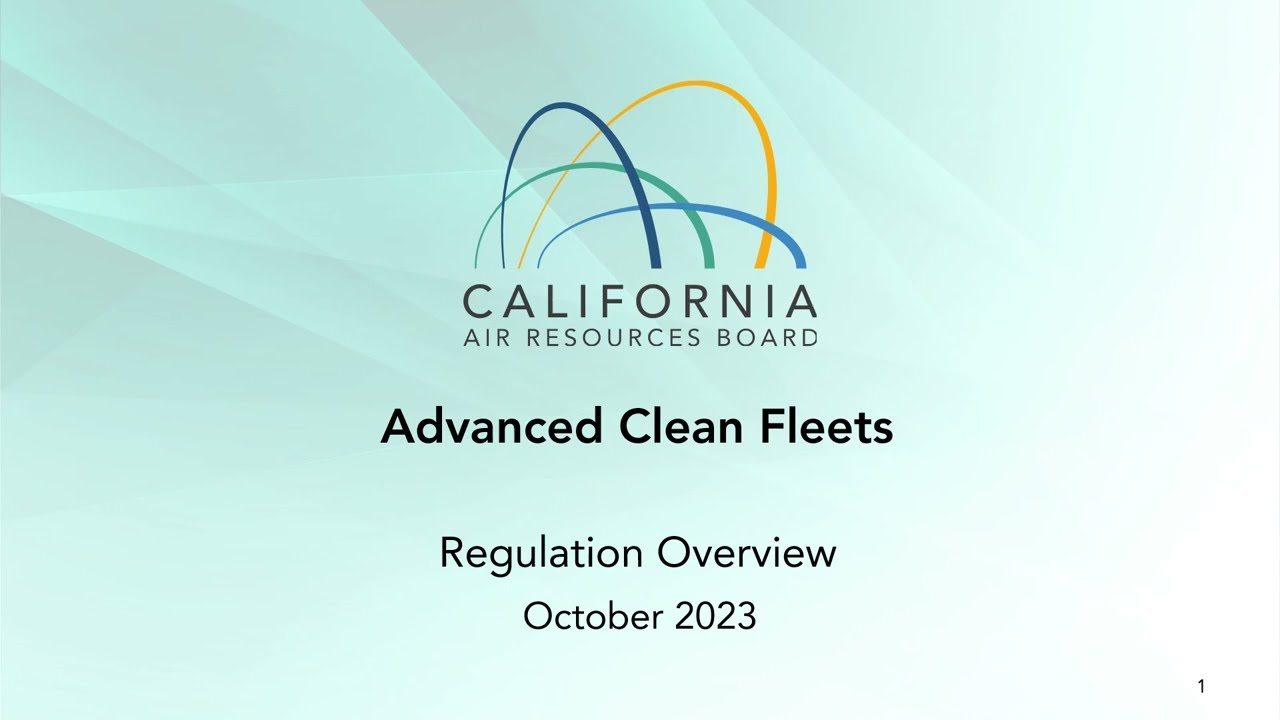 The Advanced Clean Fleet Regulation (ACF) Overview - YouTube