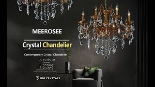 Luxury Crysal Chandelier 8-Lights - MEEROSEE LIGHTING