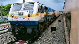 15663 Agartala - Silchar Exp crossing 15664 Agartala - Silchar Exp at Pencharthal WDP 4B 40052