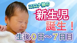 【新生児】コロナ禍で生まれた赤ちゃんの生後０日〜１週間【出産】