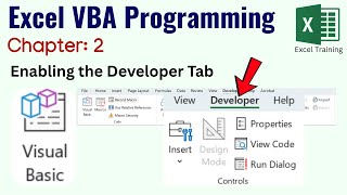 Enabling Developer Tab | Excel VBA Programming Tutorial (Chapter 2)