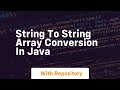 string to string array conversion in java