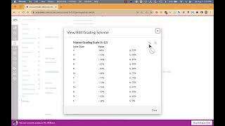 Changing the Grading Scale in Canvas